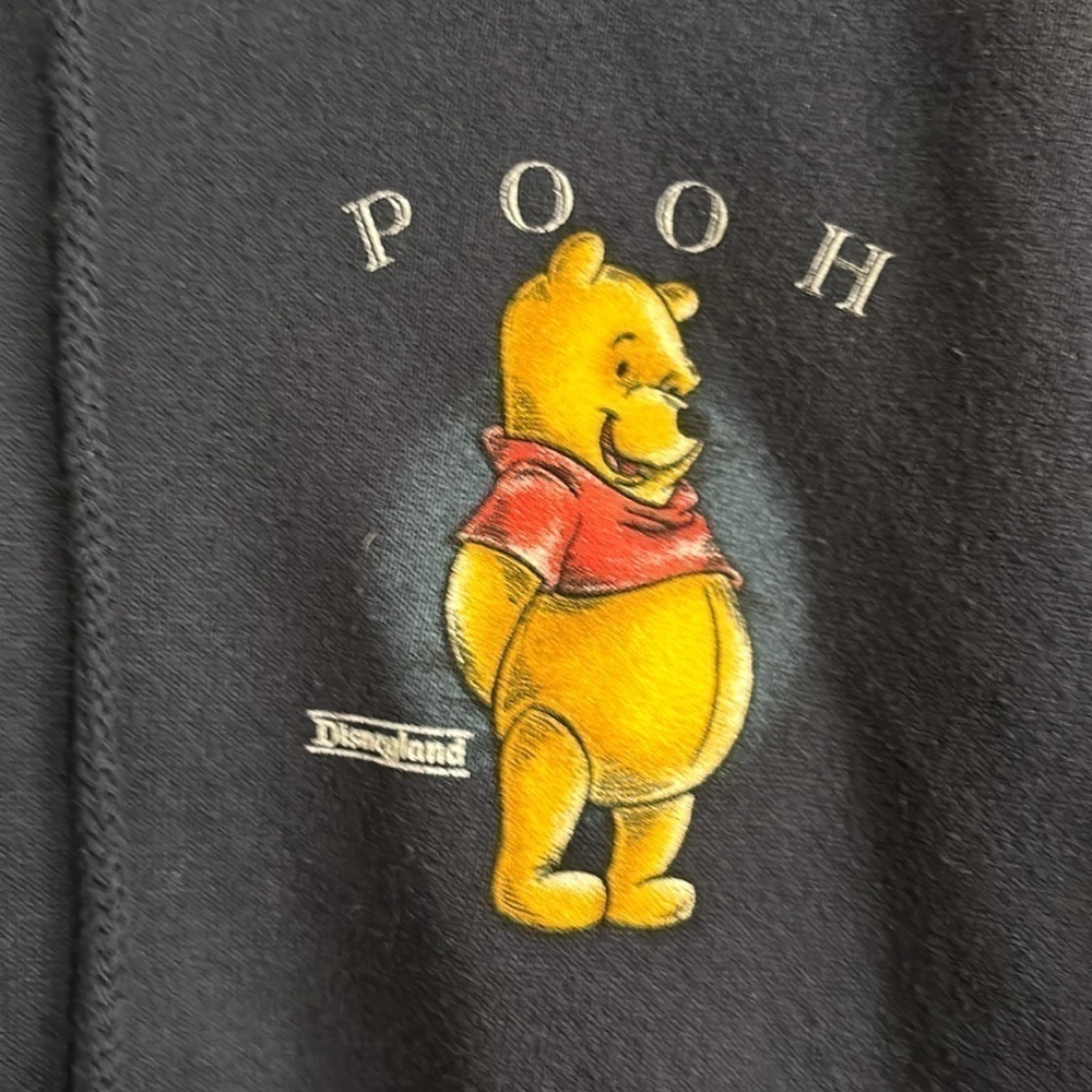 Vintage Disney Winnie the Pooh full zip hooded navy sweat shirt navy - Picture 1 of 4